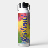 Isolierte Wasserflasche mit Strohhalm Trinkflasche (Vorderseite)