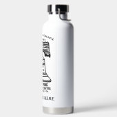 Isolierte Wasserflasche - Weiß (personalisiert) Trinkflasche (links)