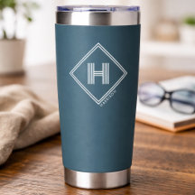 Isolierter Becher | Moderne geometrische Monogramm
