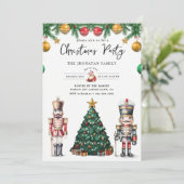 Isolierter Weihnachtsnussknacker Einladung (Stehend Vorderseite)