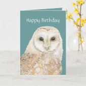 Isolierung der Niedlichen Eule-Geburtstagskarte Karte (Gelbe Blume)