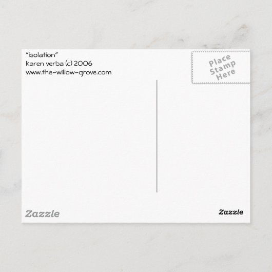 Isolierung Postkarte (Rückseite)