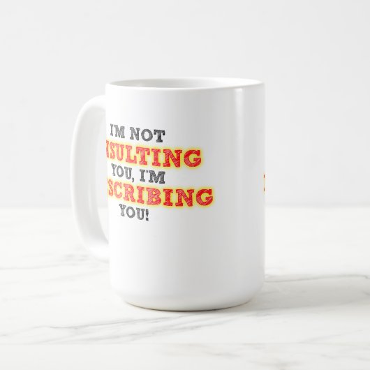 Isolierung zur Beschreibung von Funny Mug Kaffeetasse (Vorderseite Links)