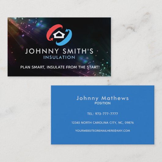 Isolierungsschleifkarten Visitenkarte (Vorne/Hinten)