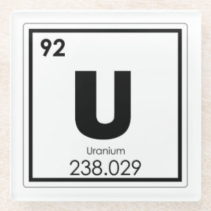Isomalchemikalienformel für Uran Glasuntersetzer