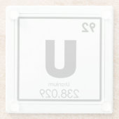 Isomalchemikalienformel für Uran Glasuntersetzer (Rückseite)