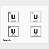 Isomalchemikalienformel für Uran Rechteckiger Aufkleber (Blatt)