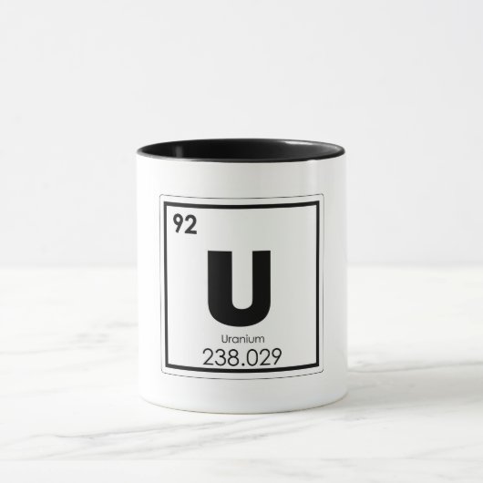 Isomalchemikalienformel für Uran Tasse (Zentrum)