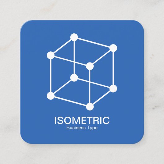 Isometric Cube - Blueprint Quadratische Visitenkarte (Vorderseite)