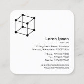 Isometric Cube - Blueprint Quadratische Visitenkarte (Rückseite)