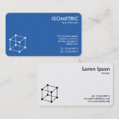 Isometric Cube Motif - Blueprint Visitenkarte (Vorne/Hinten)