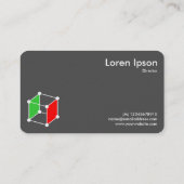 Isometric Cube Motif v2 - Schwarz/Weiß Visitenkarte (Rückseite)