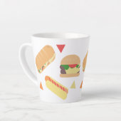 Isometric Fast Food Mix Restaurant Burger Hot Dog Milchtasse (Linke Ecke)