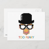 Isometric Funky Monkey Cube Muster Postkarte (Vorne/Hinten)
