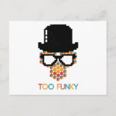 Isometric Funky Monkey Cube Muster Postkarte (Vorderseite)