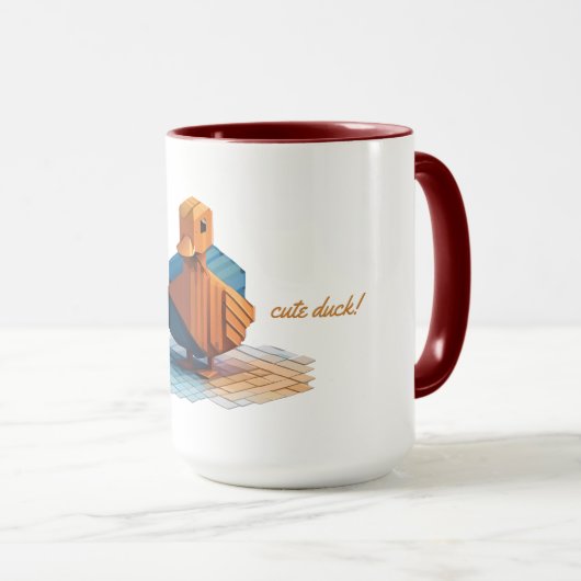 Isometric-Holzente Tasse (VorderseiteRechts)