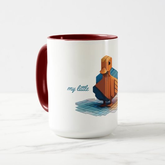 Isometric-Holzente Tasse (Vorderseite Links)