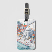 Isometric Istanbul Travel Gepäckanhänger (Vorderseite Vertikal)