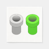 Isometric Pipes Paper Napkins Serviette (Vorderseite)