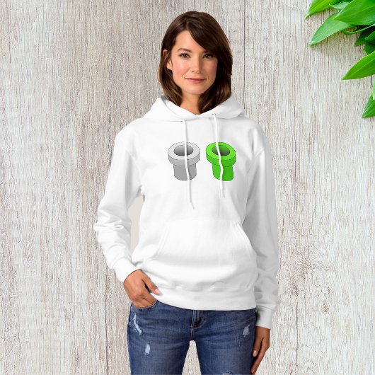 Isometric Pipes Womens Hoodie