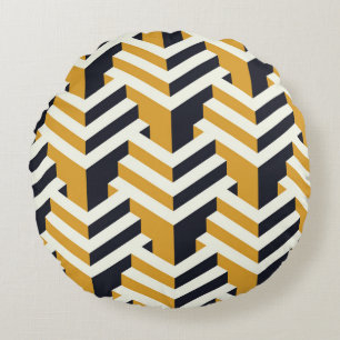 Isometric Seamless Patternart,deco,pattern,seamles Rundes Kissen
