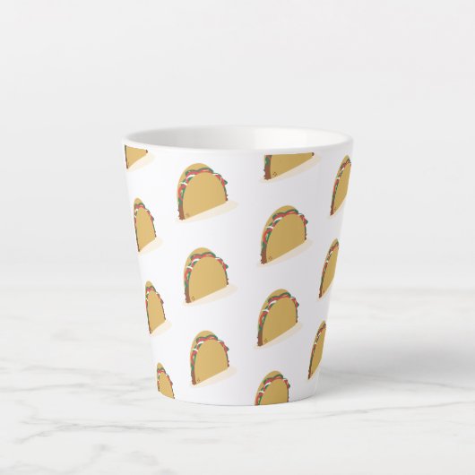 Isometric Taco Muschel Food Restaurant Milchtasse (Vorderseite)