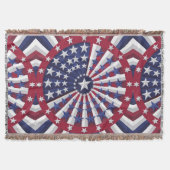 Isometric USA Flag Pattern Decke (Vorderseite)