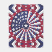 Isometric USA Flag Pattern Fleecedecke (Vorderseite)