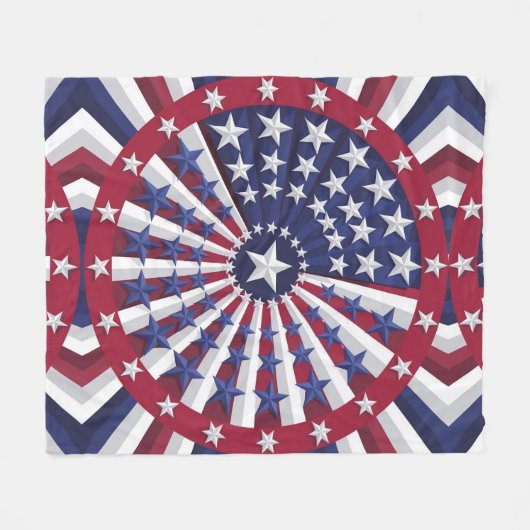 Isometric USA Flag Pattern Fleecedecke (Vorderseite (Horizontal))