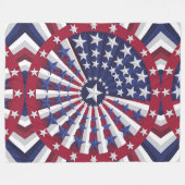 Isometric USA Flag Pattern Fleecedecke (Vorderseite (Horizontal))
