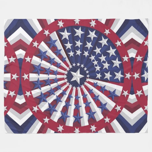 Isometric USA Flag Pattern Fleecedecke (Vorderseite (Horizontal))