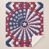 Isometric USA Flag Pattern Sherpadecke (Vorderseite)