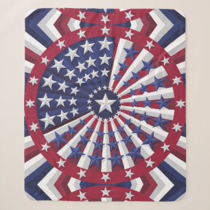 Isometric USA Flag Pattern Sherpadecke