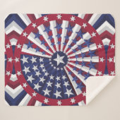 Isometric USA Flag Pattern Sherpadecke (Vorderseite (Horizontal))