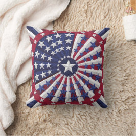 Isometric USA Flag Pattern Throw Kissen