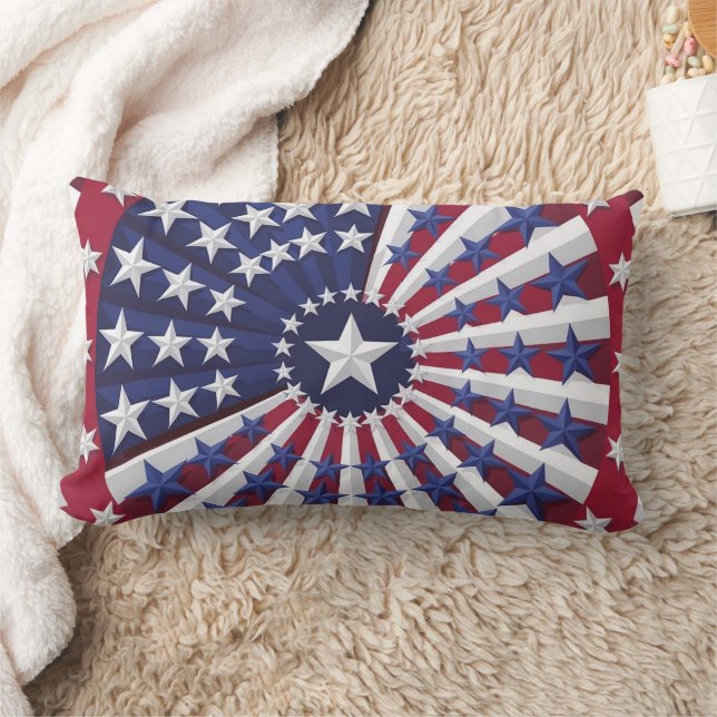 Isometric USA Flag Pattern Throw Kissen (Decke)