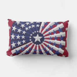 Isometric USA Flag Pattern Throw Kissen