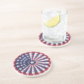 Isometric USA Flag Pattern Throw Kissen Getränkeuntersetzer (Seite)