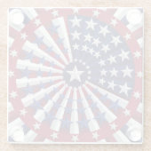Isometric USA Flag Pattern Throw Kissen Glasuntersetzer (Rückseite)