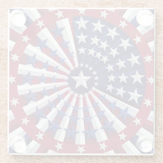Isometric USA Flag Pattern Throw Kissen Glasuntersetzer (Rückseite)