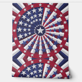 Isometric USA Flag Pattern Wallpaper & Vorhang Tapete