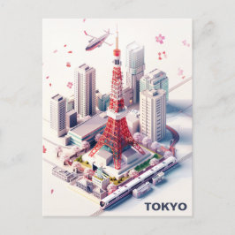 Isometrie Tokyo Travel Postcard Postkarte