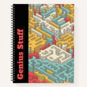 Isometrische Genius Creative Pattern Abstrakte Geo Notizblock (Vorderseite)