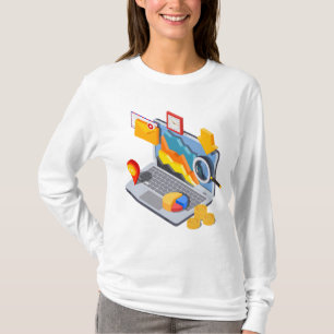 Isometrische Geschäftsdatenanalyse Laptop T-Shirt