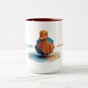 Isometrischer hölzerner Enten-Personalisierter-Gam Tasse