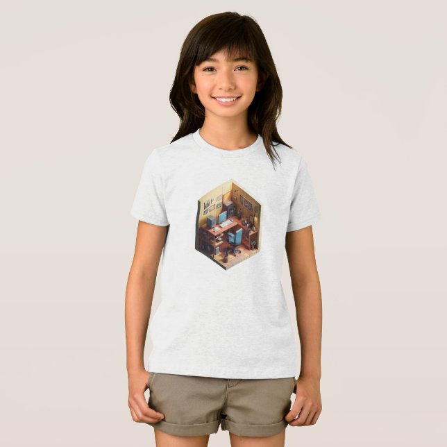 "Isometrischer Programmierer Tattoo Studio Cube T  Tri-Blend Shirt (Vorderseite Voll)