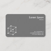 Isometrisches Cube Motif - Orange/Grau Visitenkarte (Rückseite)