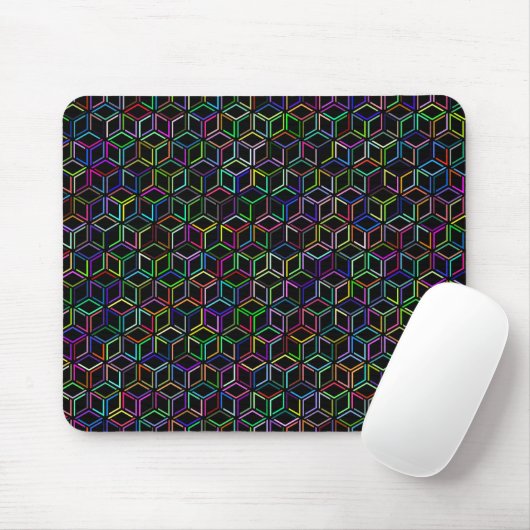 Isometrisches Kubikmuster Mousepad (Mit Mouse)