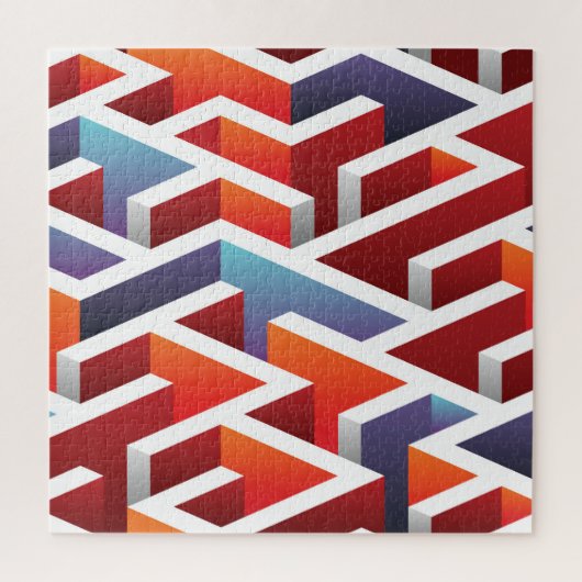 Isometrisches Labyrinth: abstraktes nahtloses Must Puzzle (Vertikal)