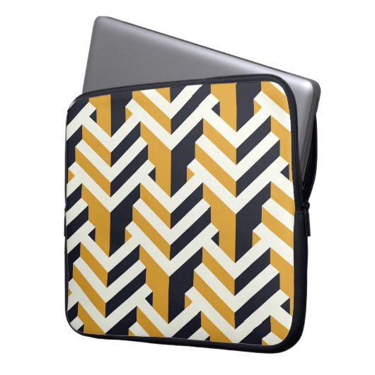 Isometrisches nahtloses Muster,Deko,Muster,Nahtlos Laptopschutzhülle (Vorderseite Links)